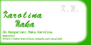 karolina maka business card
